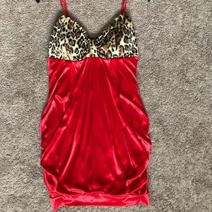 Sexy Red & Animal print Top/Dress